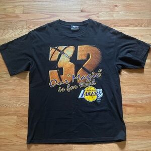 Vintage 1990s Los Angeles Lakers Magic Johnson “Our Magic Is For Real” Tee XL